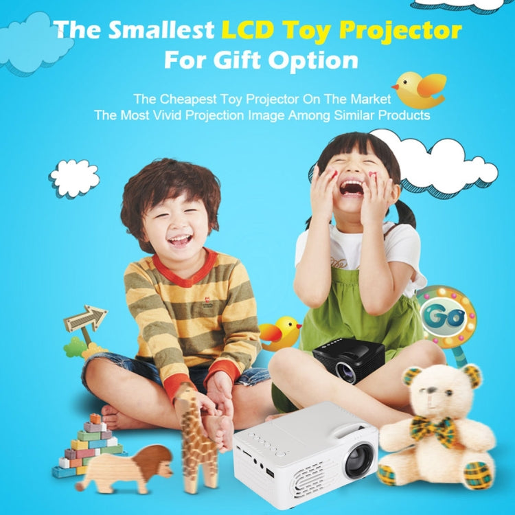 RD814 600 Lumens 320x240 Home Theater LED Projector with Remote Control, Support AV & USB & TF