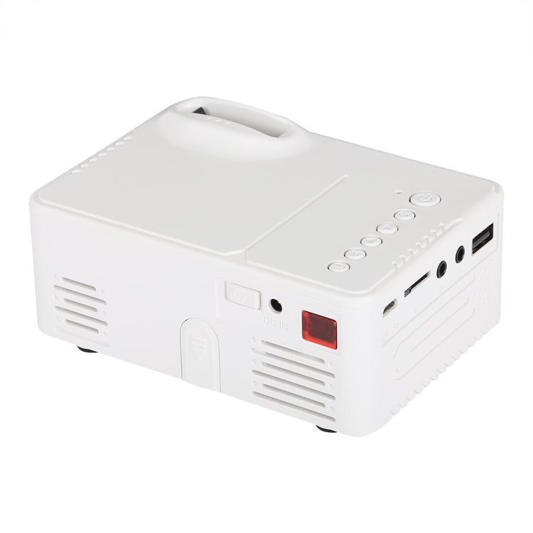 RD814 600 Lumens 320x240 Home Theater LED Projector with Remote Control, Support AV & USB & TF