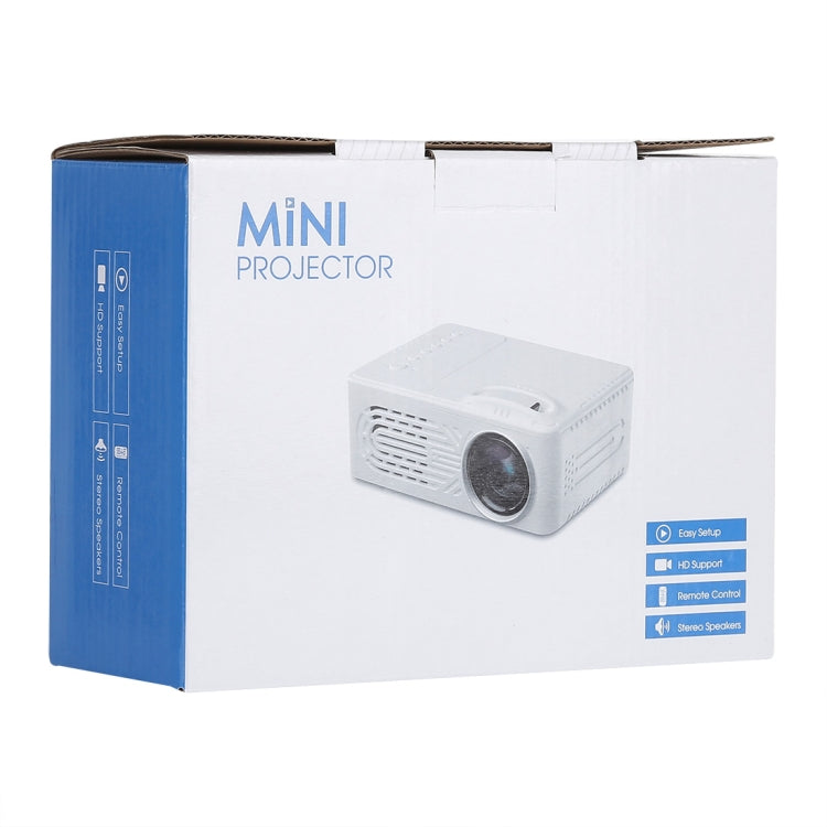 RD814 600 Lumens 320x240 Home Theater LED Projector with Remote Control, Support AV & USB & TF