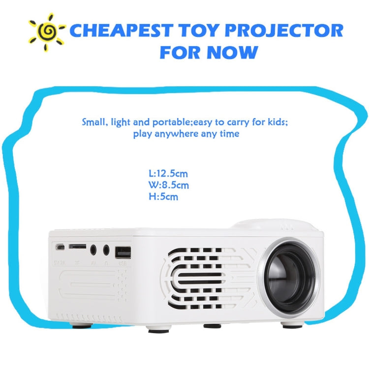 RD814 600 Lumens 320x240 Home Theater LED Projector with Remote Control, Support AV & USB & TF