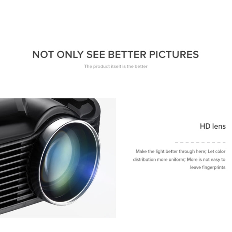 PH5 Mini Projector 2500 Lumens LED 800x600 SVGA Multimedia Video Projector, Projecting Distance: 2-5m