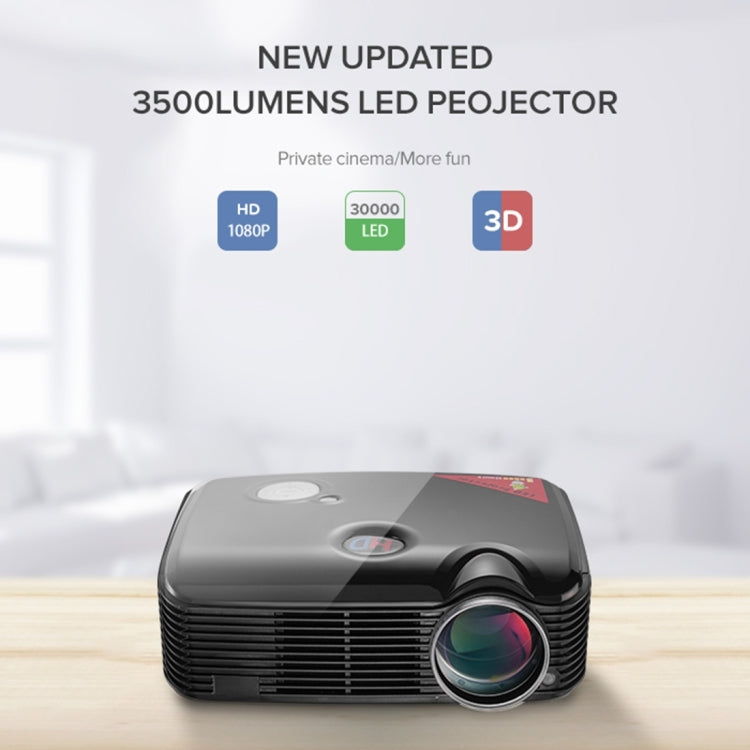 PH5 Mini Projector 2500 Lumens LED 800x600 SVGA Multimedia Video Projector, Projecting Distance: 2-5m