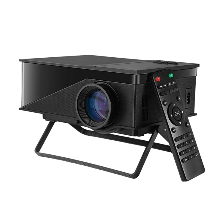 PH400 Mini Projector 1200 Lumens LED 800x480 SVGA Multimedia Video Projector with Remote Control & Bracket, Projecting Distance: 2-5m (Black)