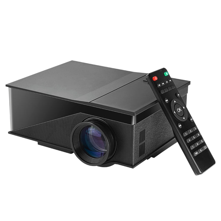 PH400 Mini Projector 1200 Lumens LED 800x480 SVGA Multimedia Video Projector with Remote Control & Bracket, Projecting Distance: 2-5m (Black)
