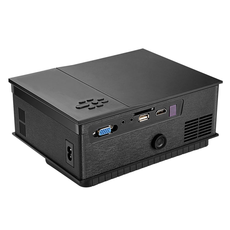 PH400 Mini Projector 1200 Lumens LED 800x480 SVGA Multimedia Video Projector with Remote Control & Bracket, Projecting Distance: 2-5m (Black)