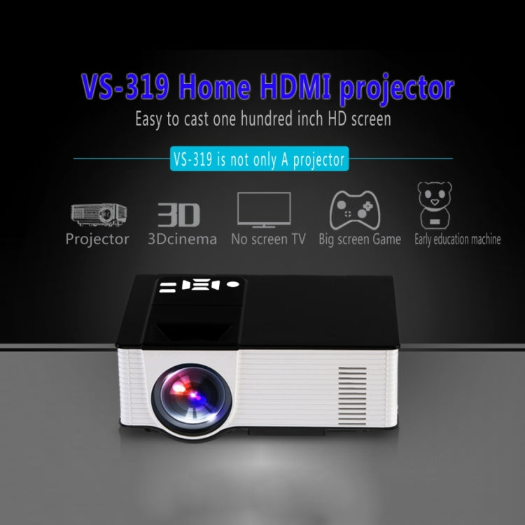 VS319 1500ANSI LM Smart WVGA 800x480 Portable Projector, Android 4.4, Quad-Core, 1GB DDR3, 8GB NAND FLASH, Support WiFi