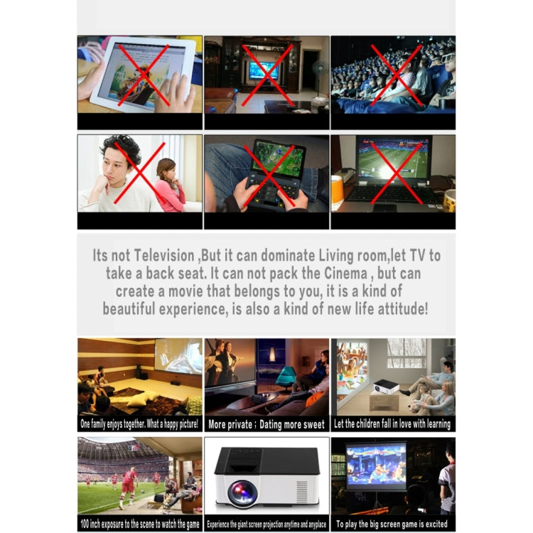 VS319 1500ANSI LM Smart WVGA 800x480 Portable Projector, Android 4.4, Quad-Core, 1GB DDR3, 8GB NAND FLASH, Support WiFi