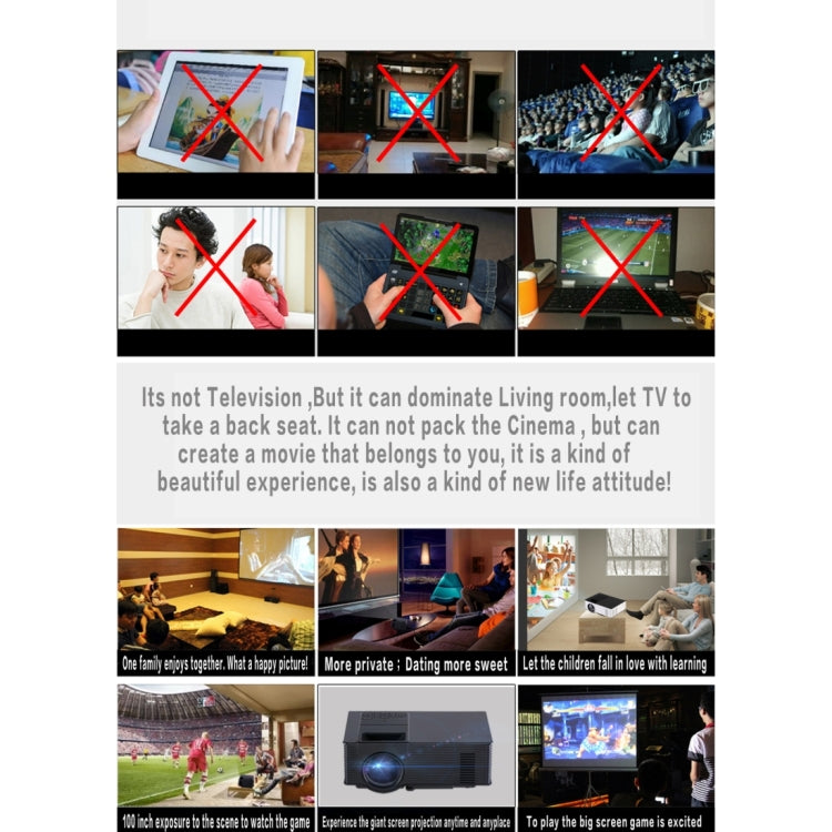 VS319 1500ANSI LM Smart WVGA 800x480 Portable Projector, Android 4.4, Quad-Core, 1GB DDR3, 8GB NAND FLASH, Support WiFi