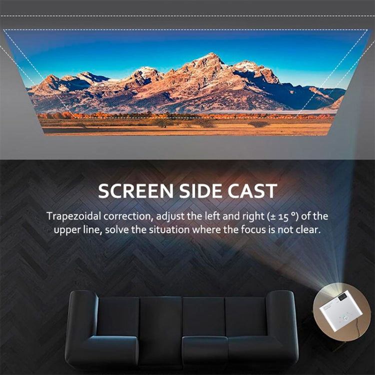 E450S 1280x720P 120 ANSI Lumens Portable Home Theater LED HD Digital Projector, Mirroring Version