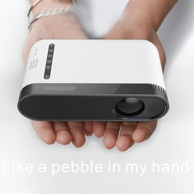 MG20 3D Home Theater LED High Brightness Mini Projector, Support 3D + AV + USB + TF + HDMI(White)