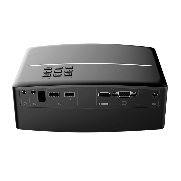 GP80 1800LM 1920*1080 HD Home Theater LED Projector with Remote Controller, Support HDMI, VGA, AV, USB Interfaces(Black)