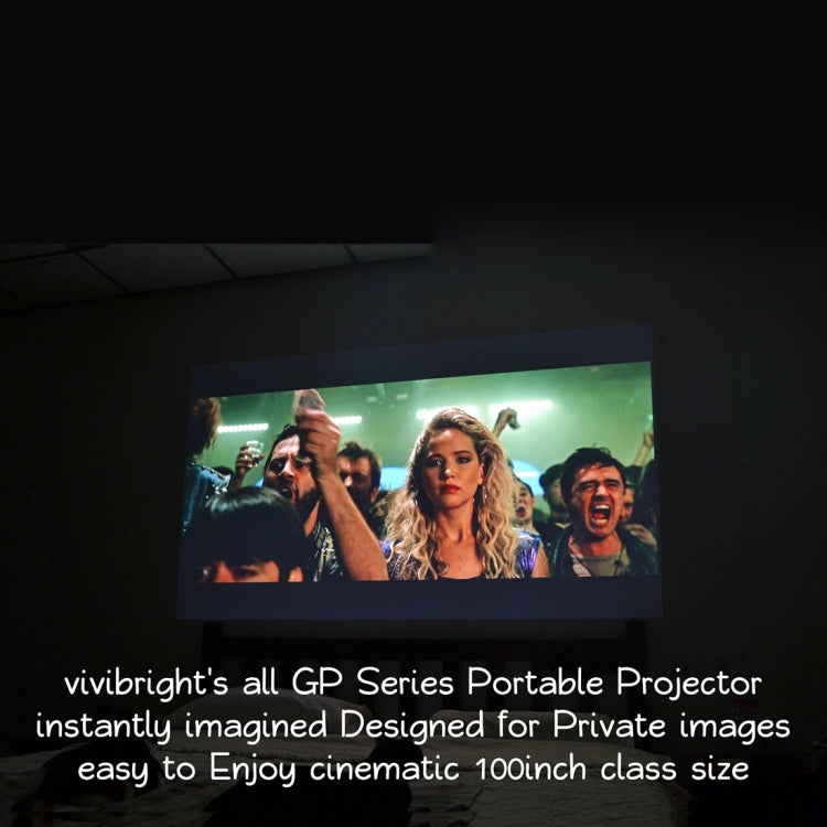 GP80 1800LM 1920*1080 HD Home Theater LED Projector with Remote Controller, Support HDMI, VGA, AV, USB Interfaces(Black)
