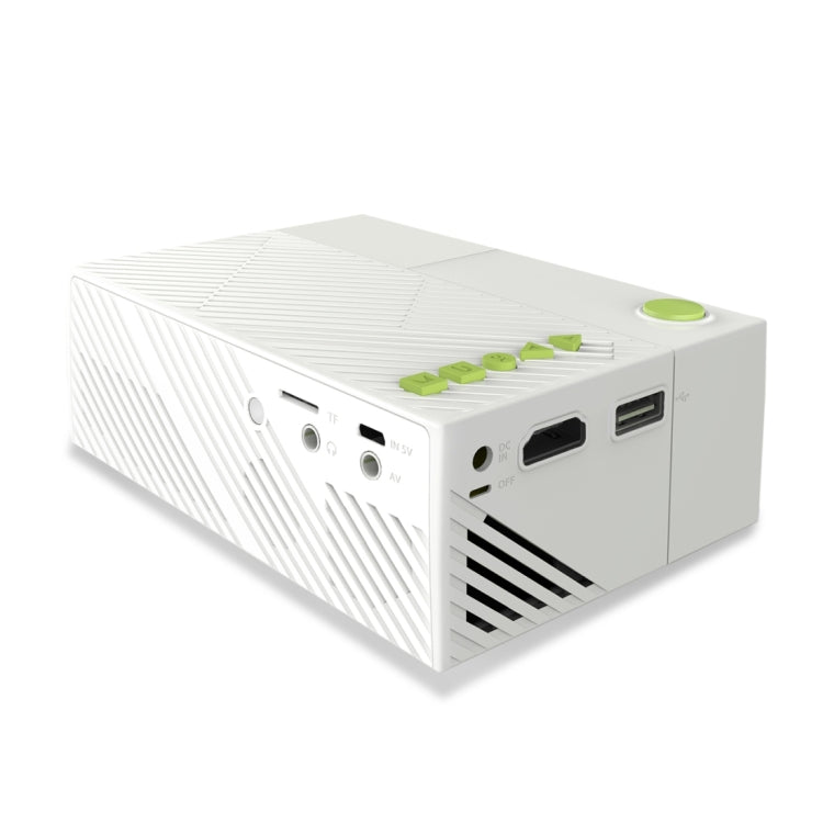 YG310 400LM Portable Mini Home Theater LED Projector with Remote Controller, Support HDMI, AV, SD, USB Interfaces (White)