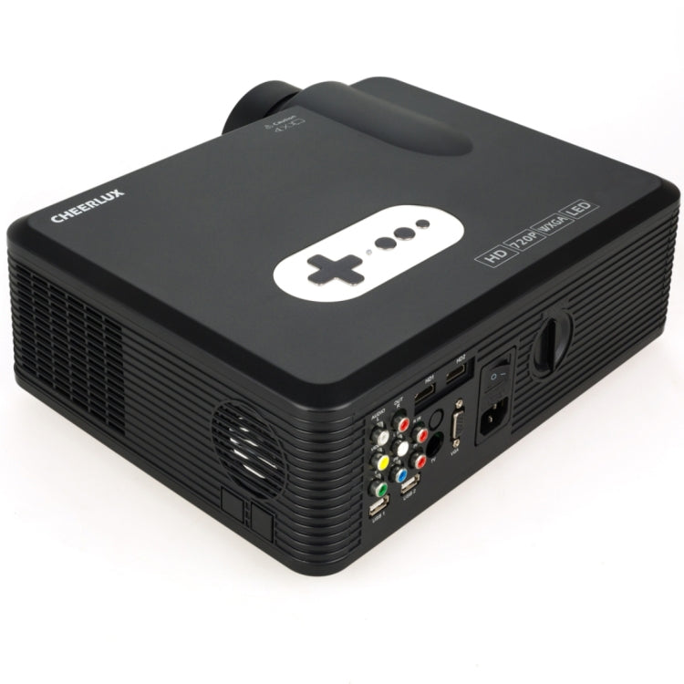 CL720 3000LM 1280x800 Home Theater LED Projector with Remote Controller, Support HDMI, VGA, YPbPr, Video, Audio, TV, USB Interfaces