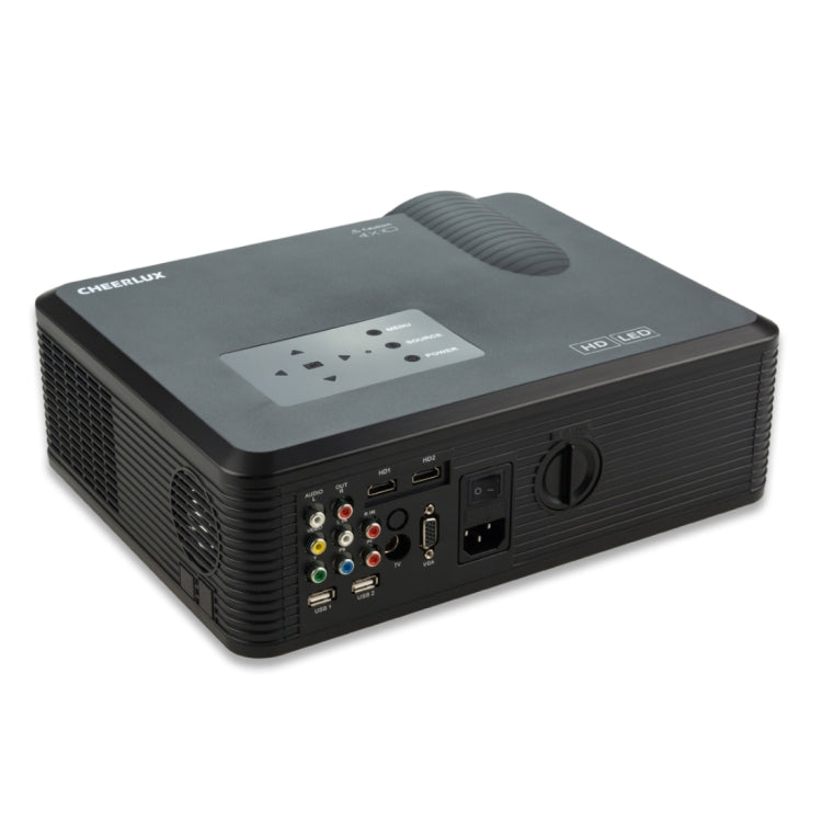 CL740 3000LM 800x480 Home Theater LED Projector with Remote Controller, Support HDMI, VGA, YPbPr, Video, Audio, TV, USB Interfaces