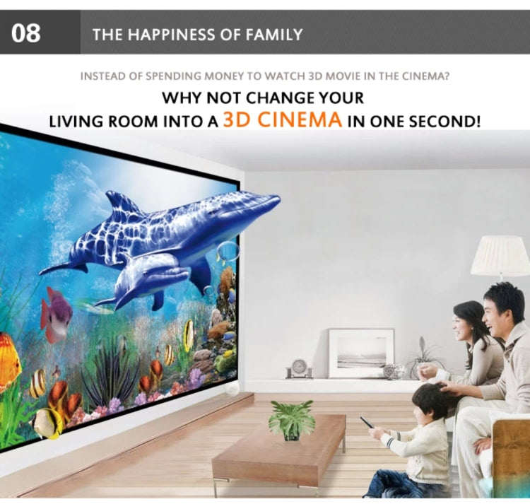 RD-806 1200LM 1280x800 Home Theater LED Projector with Remote Controller, Support HDMI, VGA, AV, TV, USB Interfaces(Black)