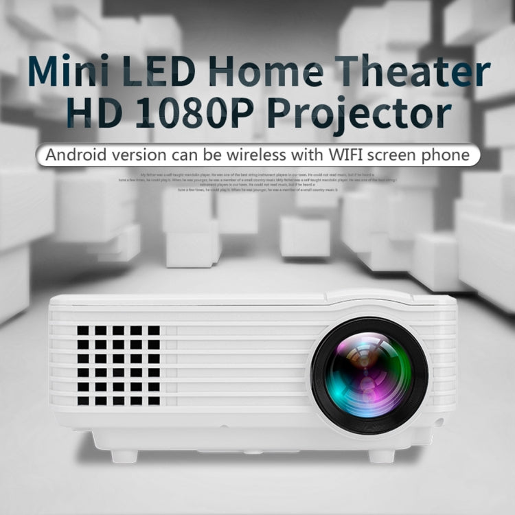 RD-805 Android WiFi LED Projector 800LM 800x480 Home Theater with Remote Controller, Support HDMI, VGA, AV, USB Interfaces
