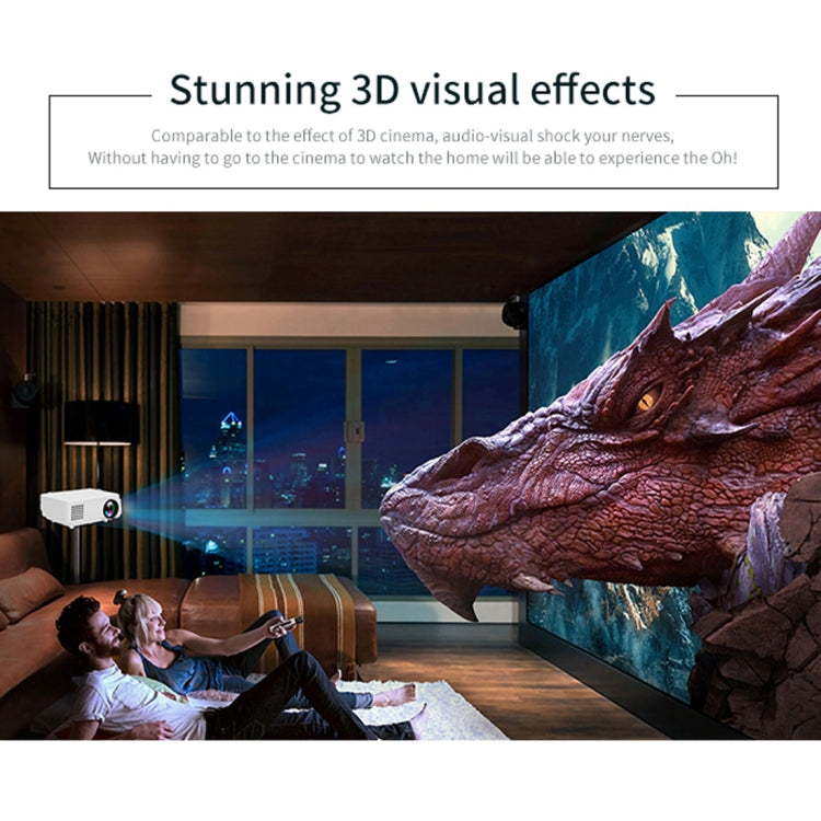 RD-805 Android WiFi LED Projector 800LM 800x480 Home Theater with Remote Controller, Support HDMI, VGA, AV, USB Interfaces