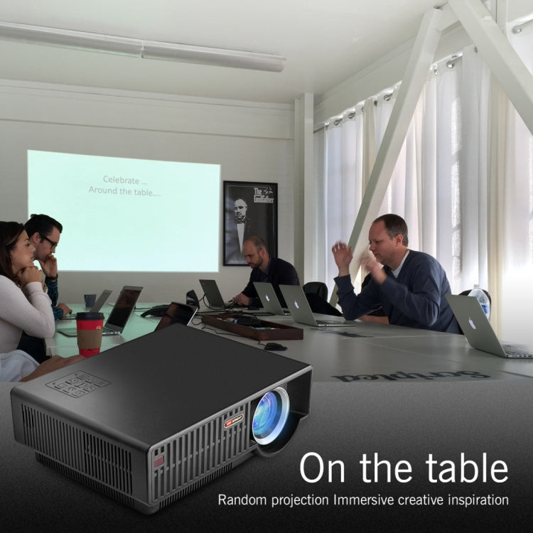 VIVIBRINGHT C90 3500LM 1280x800 Home Theater LED Projector with Remote Controller, Support HDMI, VGA, AV, USB Interfaces, EU / US / UK / AU Plug Optional(Black)