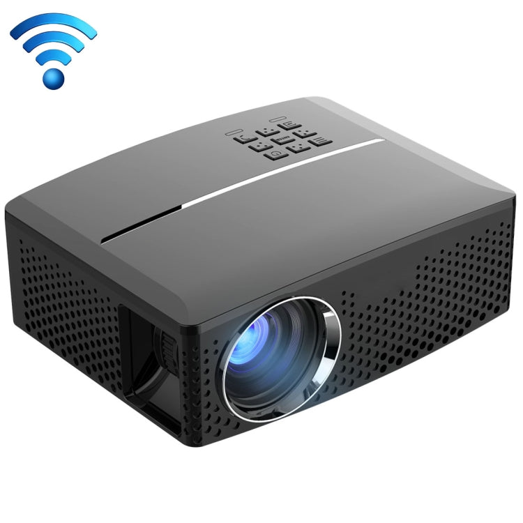 GP80UP Android WiFi LED Projector 1800LM 800x480 Home Theater with Remote Controller, Support HDMI, VGA, AV, USB Interfaces, EU / US / UK / AU Plug Optional(Black)