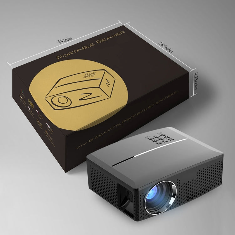 GP80UP Android WiFi LED Projector 1800LM 800x480 Home Theater with Remote Controller, Support HDMI, VGA, AV, USB Interfaces, EU / US / UK / AU Plug Optional(Black)