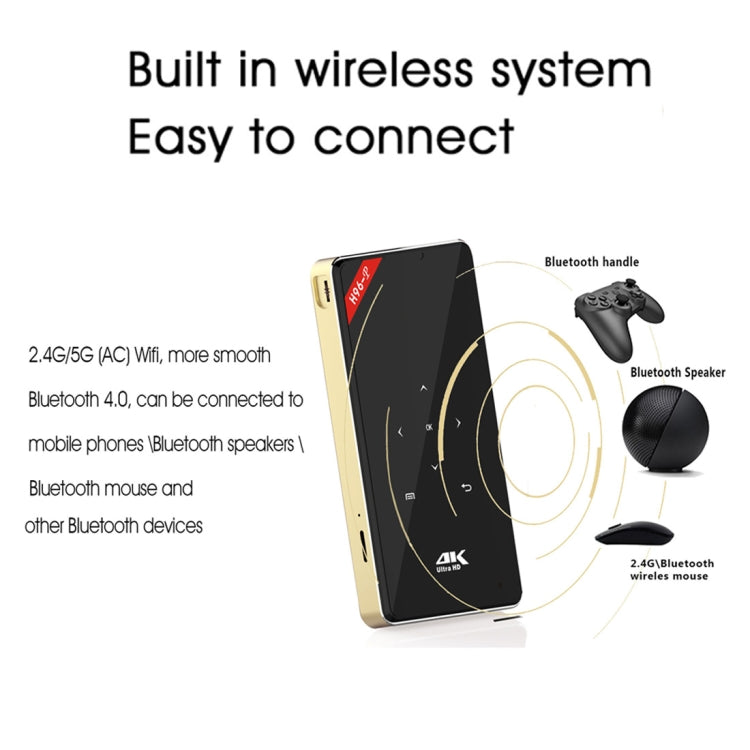 H96-P 854x480P Smart Mini Projector, Amlogic S905X Quad Core ARM Cortex A53 up to 1.5GHz, 1GB+8GB, Android 6.0, Bluetooth, WiFi