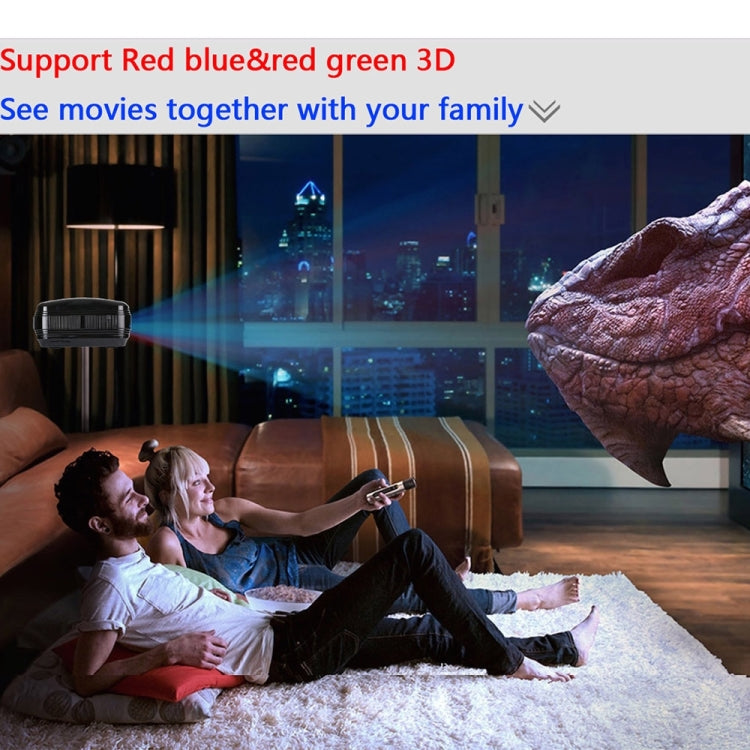 Uhappy U58 Pro 3200LM 1080P Home Theater 1280*768 LED Projector with Remote Control, Support HDMI + USB + TV + YPbPr + AV + VGA , RAM: 1GB, ROM: 8GB