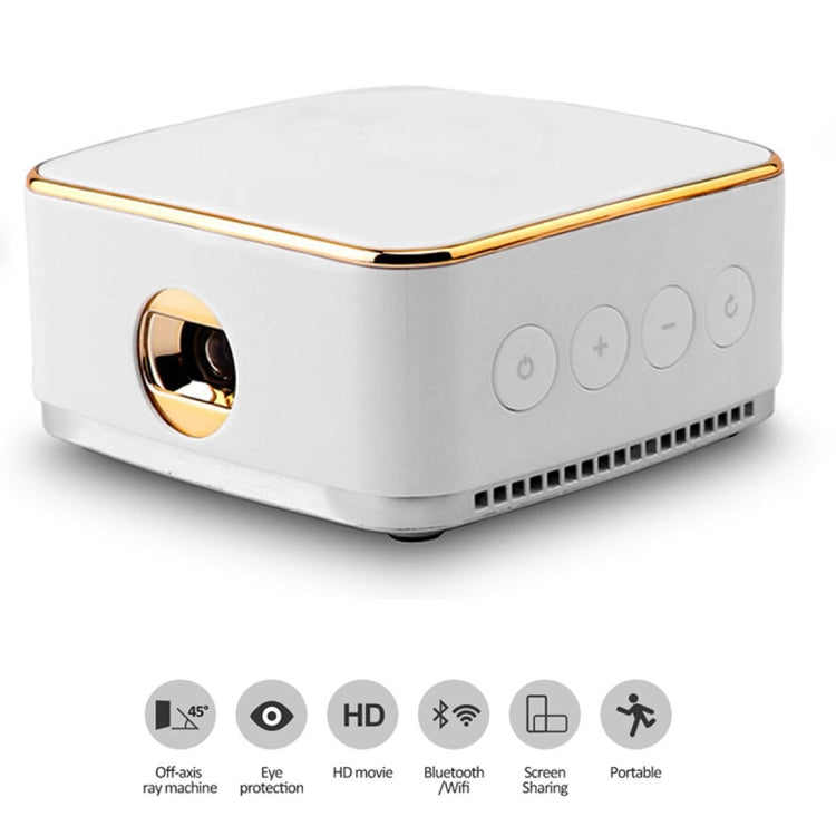 Wejoy DL-S8+ 50 ANSI Lumens 854x480 Smart Mini Projector, RK3128 ARM Cortex-A7 Quad Core 1.3GHz CPU, 1GB+8GB, Android 5.1, Bluetooth, WiFi
