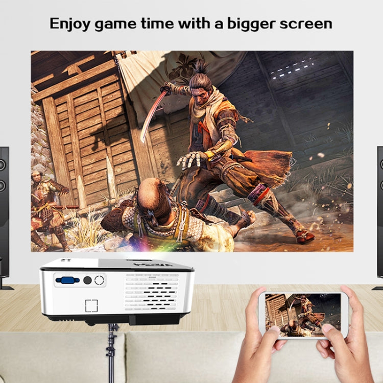 Cheerlux C9 2800 Lumens 1280x720 720P HD Android Smart Projector, Support HDMI x 2 / USB x 2 / VGA / AV