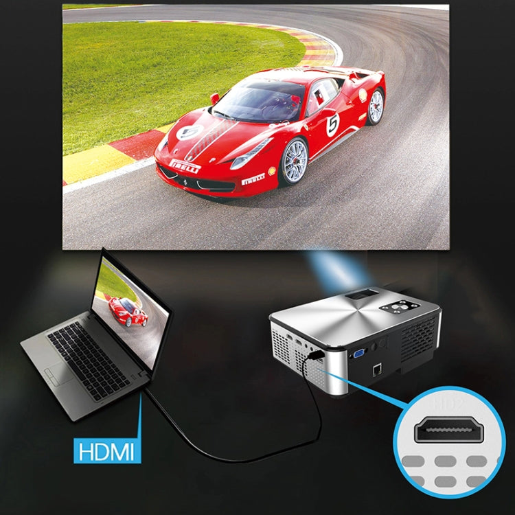Cheerlux C9 2800 Lumens 1280x720 720P HD Smart Projector, Support HDMI x 2 / USB x 2 / VGA / AV