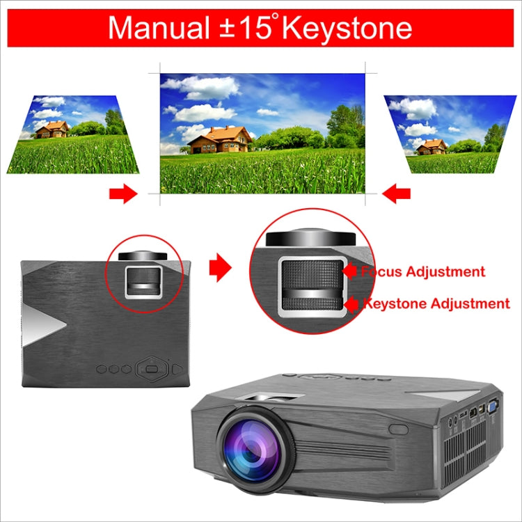 BLJ-333 1920x1080 2000 Lumens LCD Portable Home Theater Mini Projector, Support HDMI / SD / USB / AV / VGA