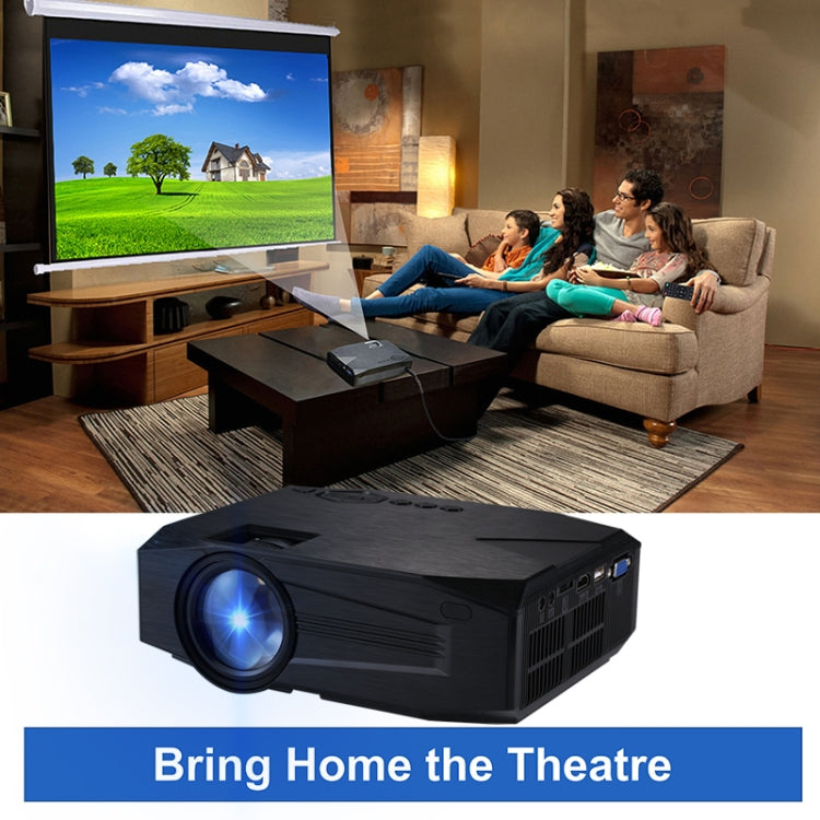 BLJ-333A 1920x1080 2000 Lumens LCD Portable Home Theater Mini Projector, Support HDMI / SD / USB / AV / VGA / Wifi Same Screen