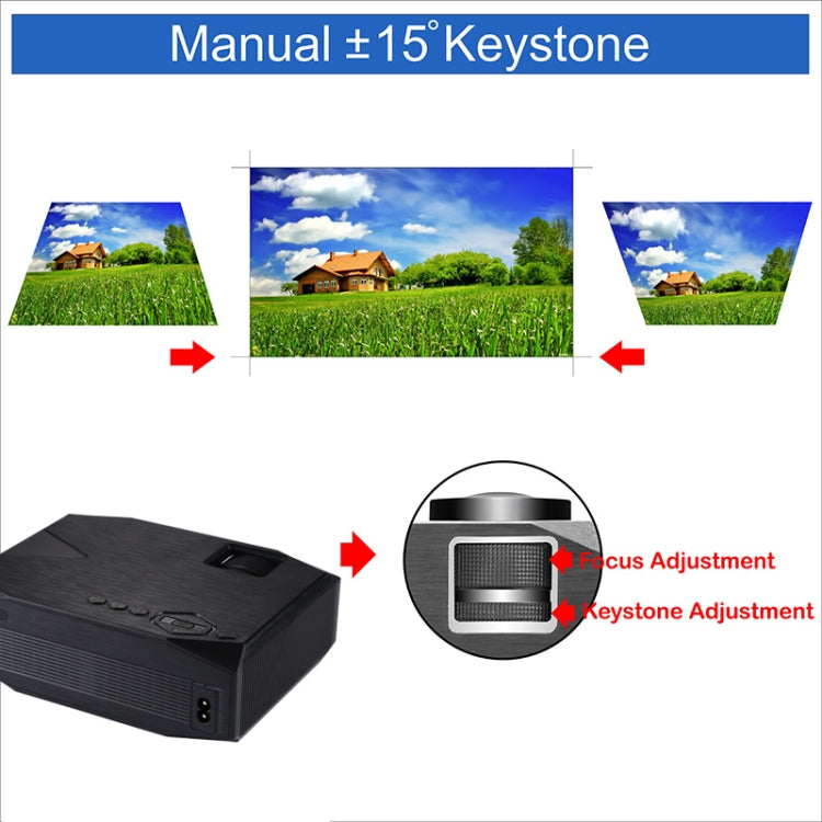 BLJ-333A 1920x1080 2000 Lumens LCD Portable Home Theater Mini Projector, Support HDMI / SD / USB / AV / VGA / Wifi Same Screen