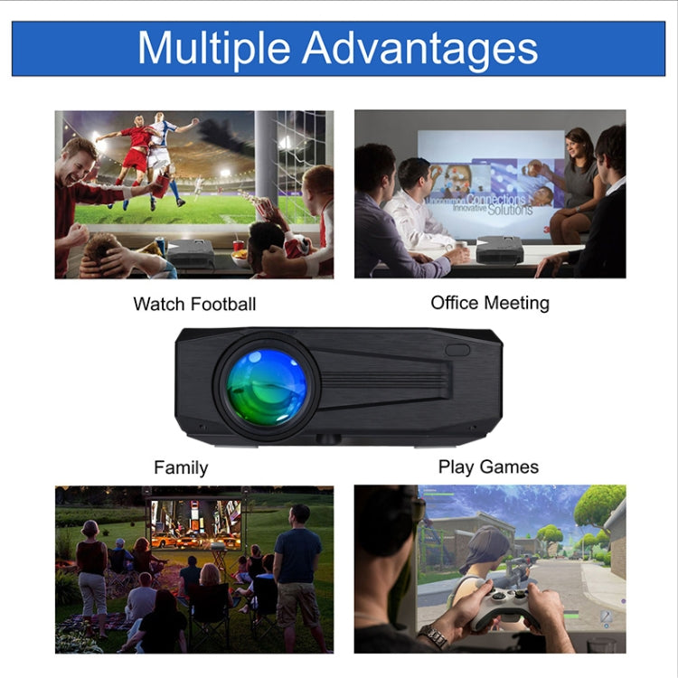 BLJ-333A 1920x1080 2000 Lumens LCD Portable Home Theater Mini Projector, Support HDMI / SD / USB / AV / VGA / Wifi Same Screen