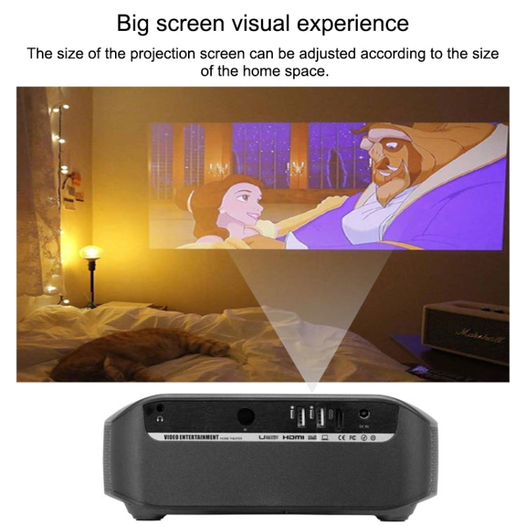 BLJ-666 1280x720 2800 Lumens LCD Portable Home Theater Mini Projector, Support HDMI / USB / DC