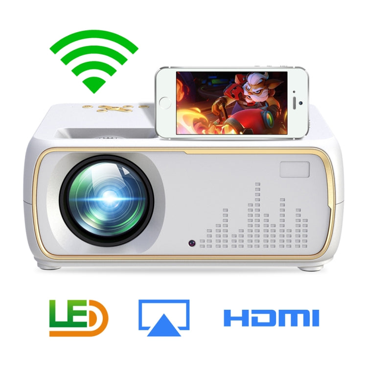 DH-A20 2200 Lumen 800 x 480 WiFi HD Smart Projector, Support VGA / HDMI / USB x 2 / AV / RCA Audio, Sync Version