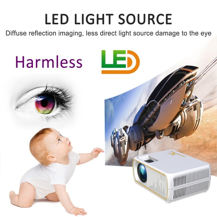 DH-A20 2200 Lumen 800 x 480 WiFi HD Smart Projector, Support VGA / HDMI / USB x 2 / AV / RCA Audio, Sync Version