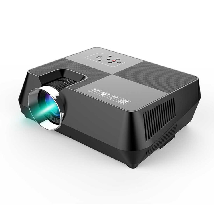GT-S8A 60W 4.0 inch LCD Multimedia Video Projector Home Theater with Remote Controller, Built-in Speaker, Support HDMI, Micro SD, AV, VGA, USB, Connect with Smartphone / iPhone / iPad(Black)