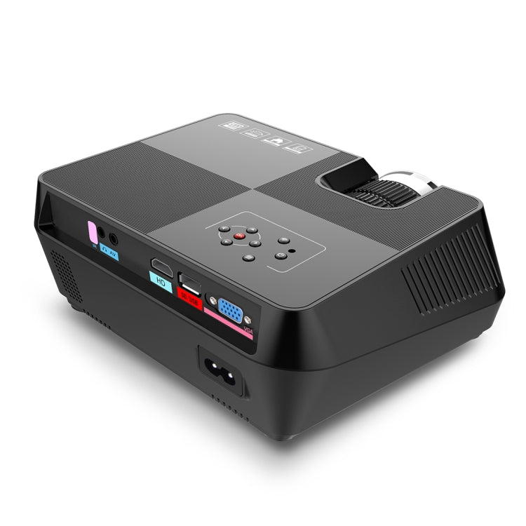 GT-P9 Home Theater 60W 2000 Lumens LCD Multimedia Video Projector with Remote Controller, Support HDMI, Micro SD, AV, VGA, USB(Black)