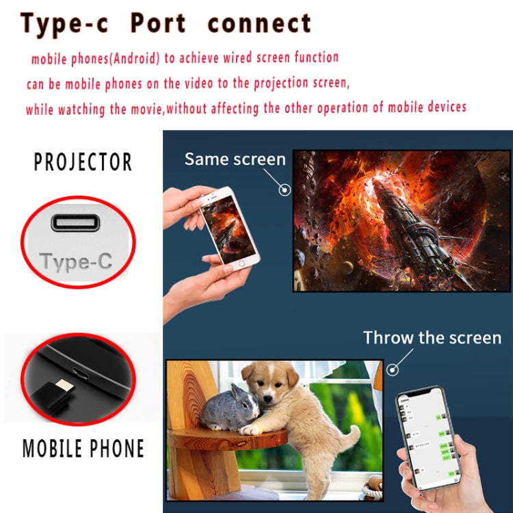 BLJ888A 1280x720P 3800 Lumens Portable Home Theater LED HD Digital Projector,Android Version