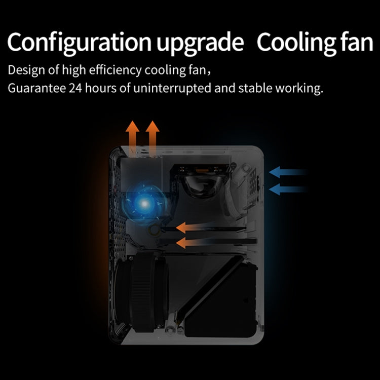 T200 500ANSI Lumens 1080P Full HD Touch Control Mini Home Entertainment Smart Projector, Built-in Speaker, Support AV / HDMI / TF Card (Black)