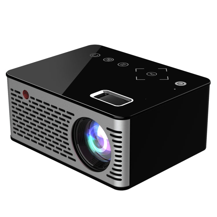 T200 500ANSI Lumens 1080P Full HD Touch Control Mini Home Entertainment Smart Projector, Built-in Speaker, Support AV / HDMI / TF Card (Black)