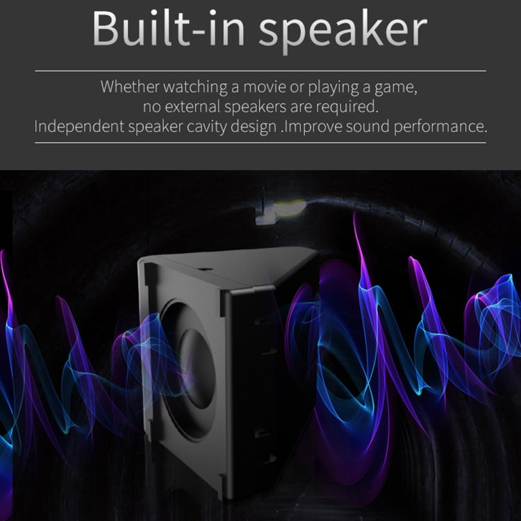T200 500ANSI Lumens 1080P Full HD Touch Control Mini Home Entertainment Smart Projector, Built-in Speaker, Support AV / HDMI / TF Card (Black)