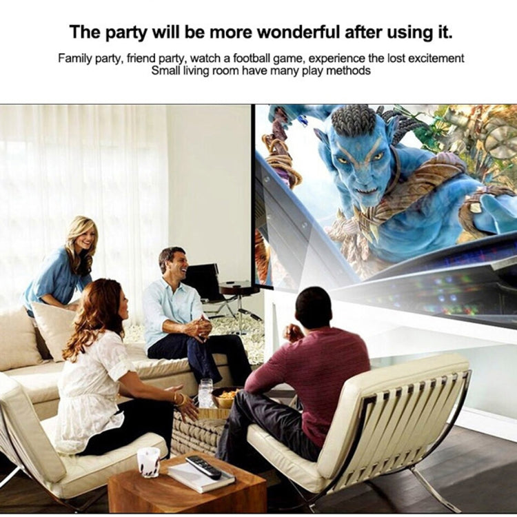 RD-814 Portable TFT LCD Home Theater Multimedia HD 1080P LED Mini Projector, Built-in Speaker, Support TF Card / AV / USB
