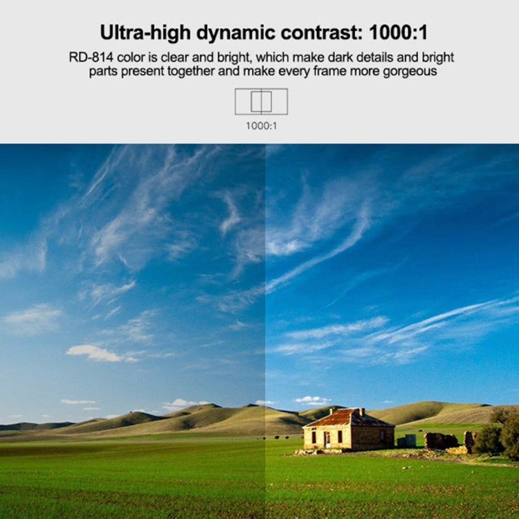 RD-814 Portable TFT LCD Home Theater Multimedia HD 1080P LED Mini Projector, Built-in Speaker, Support TF Card / AV / USB
