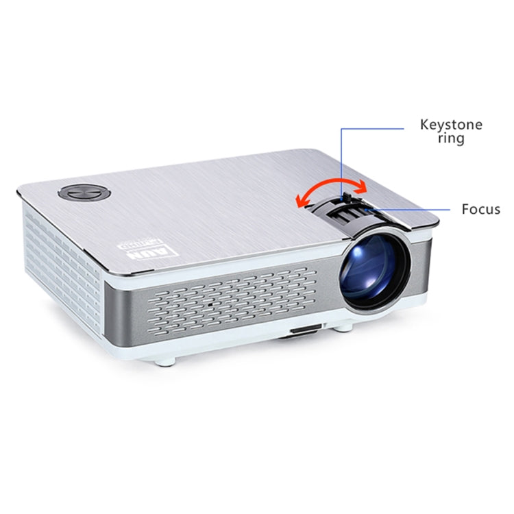 AUN AKEY5 UP 3800 Lumens 1920 x 1080P Full HD Home Entertainment Video Projector, Android 6.0, 1GB+8GB, Support Bluetooth / WiFi (White)