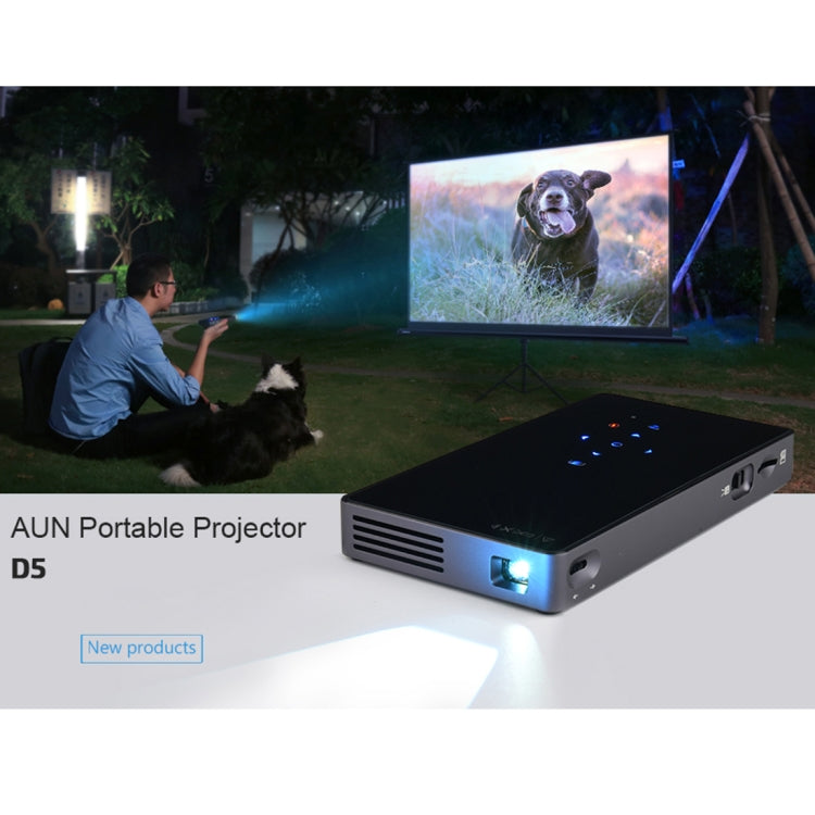 AUN D5 200 ANSI Lumens 854 x 480(WVGA) DLP Display Portable Projector (White)