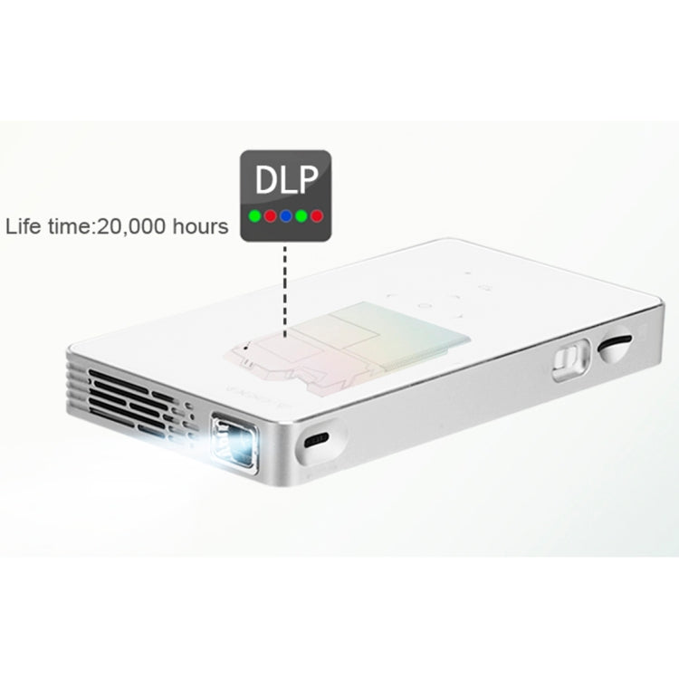 AUN D5 200 ANSI Lumens 854 x 480(WVGA) DLP Display Portable Projector (White)