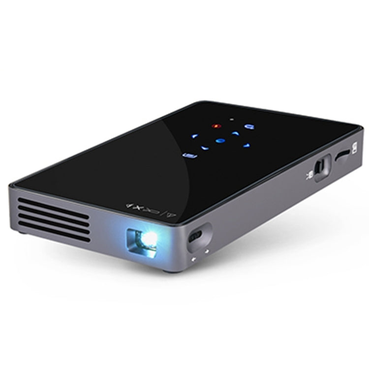 AUN D5S 200 ANSI Lumens 854 x 480(WVGA) DLP Display Portable Projector, Quad Core ARM RK3128, Android 6.0, 2GB + 32GB, Support Bluetooth / WiFi (Black)
