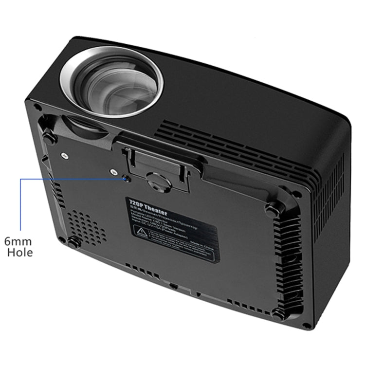 AUN C80UP 2200 Lumens 1280 x 720P LED Portable HD Theater Projector, Amlogic S905X Quad Core ARM Cortex-A53 up to 2.0GHz, Android 6.0.1 OS, 1GB + 8GB, Support WiFi, Bluetooth(Black)
